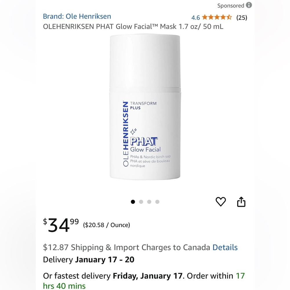 OLE HENRIKSEN PHAT GLOW FACIAL - BRAND NEW in the box! - Picture 2 of 9
